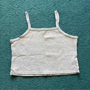 Vintage Gray Cropped Tank Top